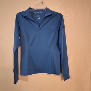 NIKE ACG Fitdry Quarter Zip Long Sleeve Activewear Top Blue Womens Size S
